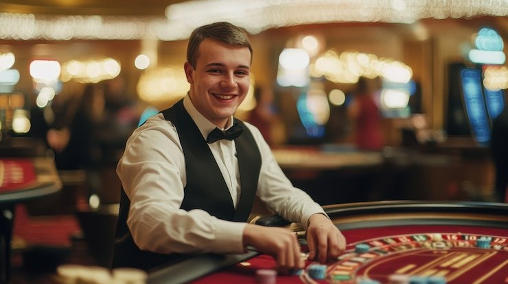 Studio live dealer unibet dengan meja blackjack dan roulette berkualitas tinggi